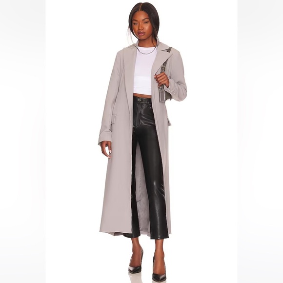 New Agolde Riley Long Pants Recycled Leather in Detox Black High Rise Sz 31 - Picture 2 of 14